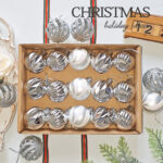 4cm Sliver S-shaped openwork Christmas Ball Ornamnets