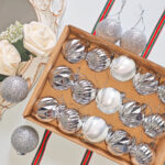 4cm Sliver Christmas Ball Ornamnets - 图片 2