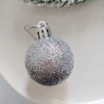 4cm Sliver Christmas Ball Ornamnets - 图片 6