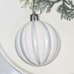 6cm Sliver Sequins Christmas Ball Ornament - Image 7