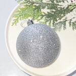 6cm Sliver Sequins Christmas Ball Ornament - Image 6