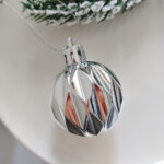 4cm Sliver S-shaped openwork Christmas Ball Ornamnets - Image 5