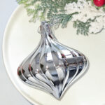 6cm Sliver Sequins Christmas Ball Ornament - Image 5