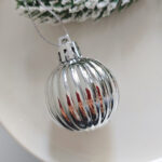 4cm Sliver S-shaped openwork Christmas Ball Ornamnets - Image 4