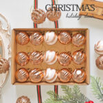 4cm Champagne-gold S-shaped openwork Christmas Ball