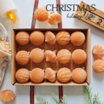 4cm Champagne -gold Flocking Christmas Ball Ornament