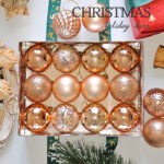 6cm Champagne-gold Paiting Christmas Ball Ornament