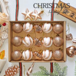 4cm Champagne-gold Round Ball & Christmas Ornament