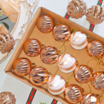4cm Champagne-gold S-shaped openwork Christmas Ball - Image 2
