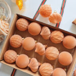 4cm Champagne -gold Flocking Christmas Ball Ornament - 图片 2
