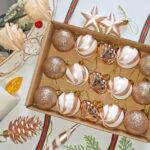 Champagne-gold 4cm Round Ball & Christmas Ornament - 图片 2