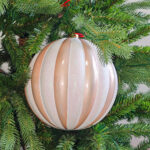 12cm/15cm/20cm Champagne-gold Pumpkin paiting Pearl Christmas Ball Ornament - Image 2