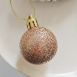 4cm Champagne-gold Christmas Ball Ornamnets - Image 6