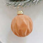 4cm Champagne -gold Flocking Christmas Ball Ornament - 图片 6
