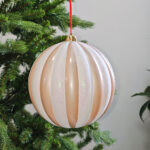 12cm/15cm/20cm Champagne-gold Pumpkin paiting Pearl Christmas Ball Ornament - Image 3