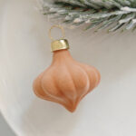 4cm Champagne -gold Flocking Christmas Ball Ornament - 图片 5
