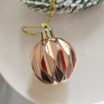 4cm Champagne-gold Christmas Ball Ornamnets - Image 5