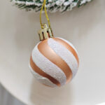 4cm Champagne-gold Christmas Ball Ornamnets - Image 3
