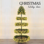 210cm Pre-lit double color PE layer Christmas tree