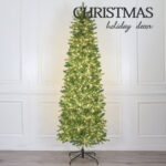 Pre-lit double color three furcations Pencil PE+PVC sharp tip Christmas tree