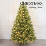 Pre-lit five furcation double color PE +PVC mixed tip Christmas tree