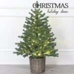 Pre-lit green PE Christmas tree