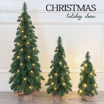 Prelit green PVC table tree