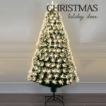 Green PVC warm white LED torx tip fiber optic tree