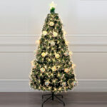 Green PVC warm white  LED torx tip fiber optic tree with ball - 图片 2