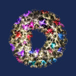Warm white LED +special multicolor LED fiber optic wreath - Image 2