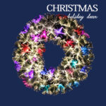 Warm white LED +special multicolor LED fiber optic wreath