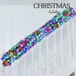 synchronous multicolor changing lights torx tip fiber optic garland