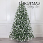 White+green double color five furcations PE+PVC mixed tip Christmas tree